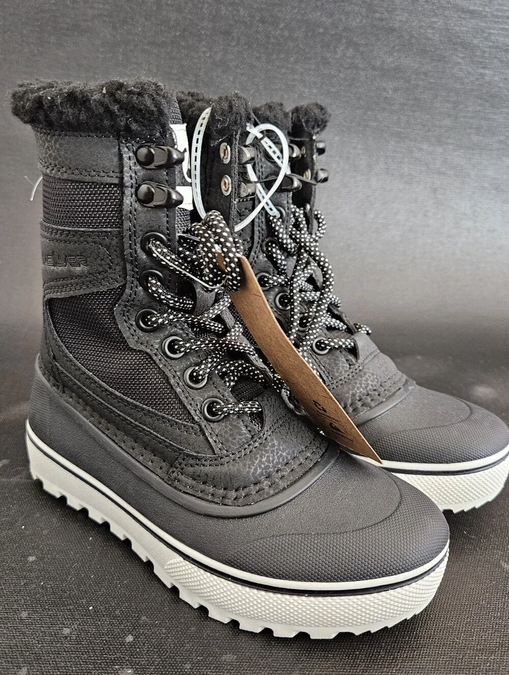 NWT Quicksilver Sub Zero Hi Boys Insulated Winter Snow Boots Black Size 12